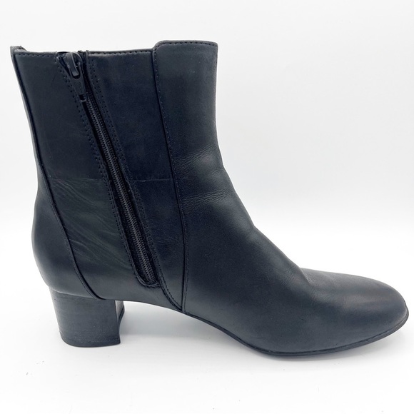 Clarks Linnae Buckle Leather Calf Height Boots - Picture 6 of 14